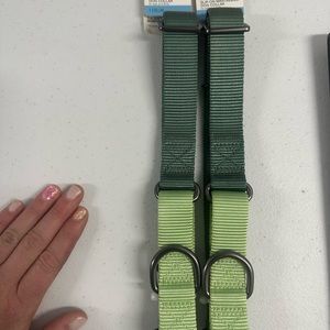Mint and dark green large dog collars bundle of 2 collars new with tags